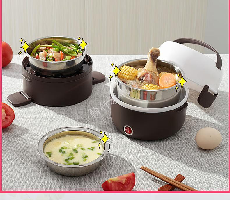 可以煮饭的饭盒全自动蒸煮饭盒带电保温桶热饭神器热饭盒可插加热温