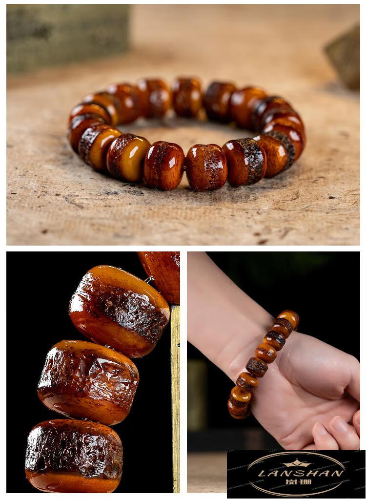 岚珊西藏老料牦牛骨手串藏式骨头珠子牛骨嘎巴啦民族风原创手链女男款