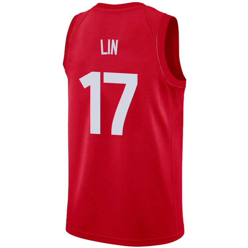 滕讯体育官方旗舰店nba滕讯体育nba同款全 猛龙队17号林书豪球衣黑