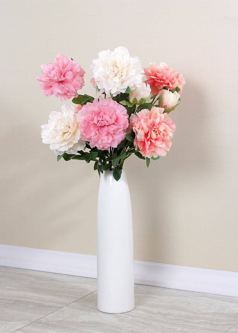 富贵牡丹花仿真花若云大牡丹仿真花假花摆件客厅绢花瓶落地装饰餐桌