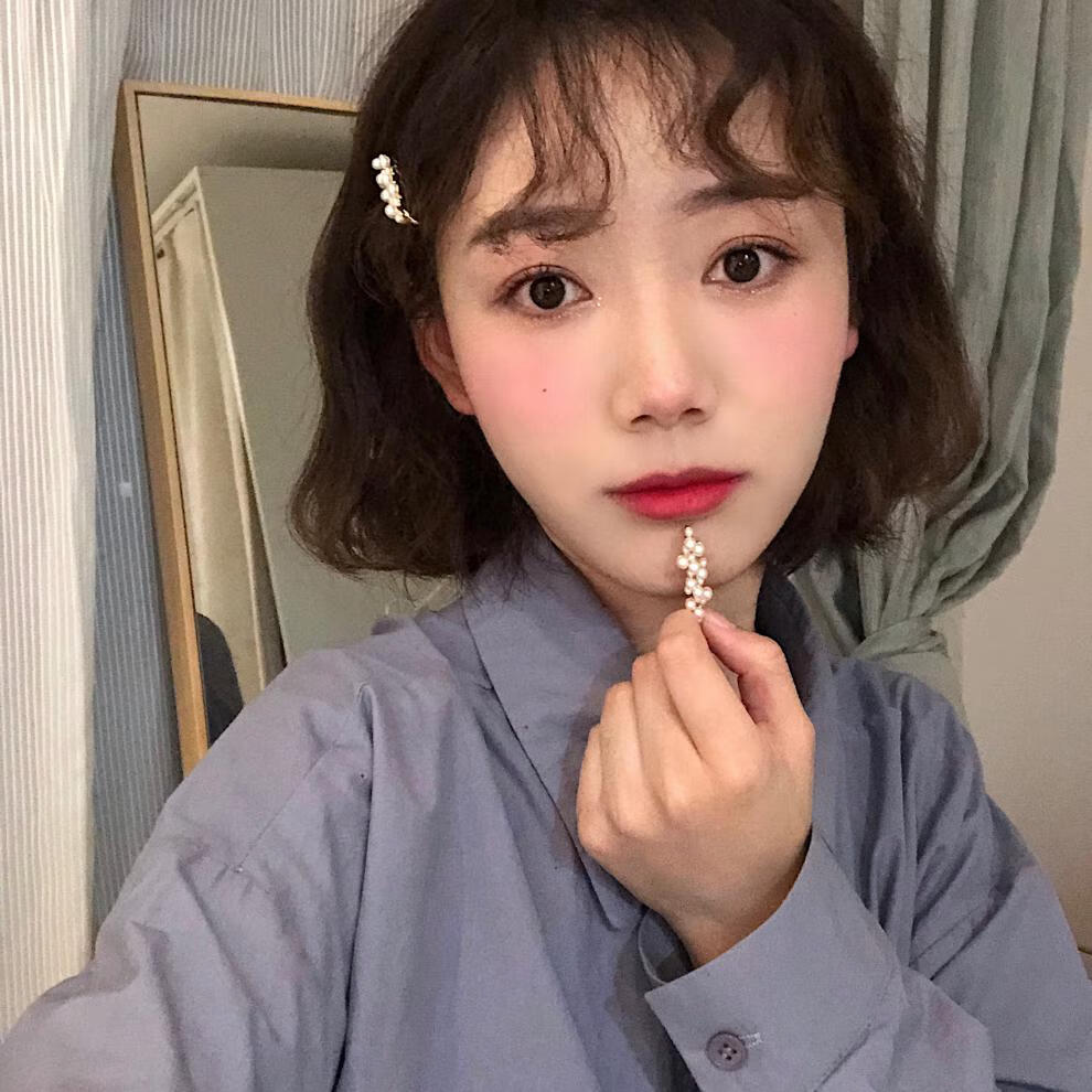 一字夹刘海女前额碎发边韩国网红短发侧边发夹边夹卡子少发边夹珍珠
