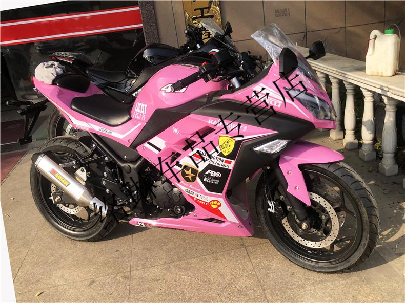国四小忍者摩托车跑车川崎250机车街车400cc地平线趴赛整车可上牌定制