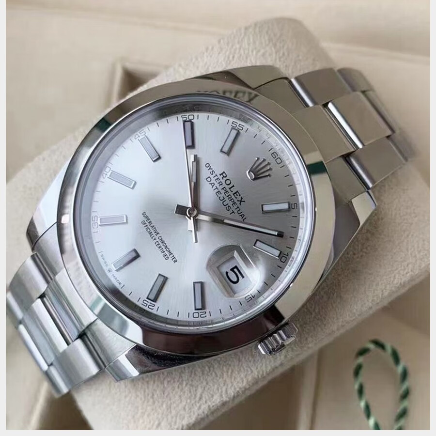 二手95新劳力士男表日志型904l精钢日期显示二手手表m126300