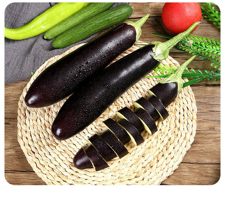 山东寿光新鲜茄子黑紫色长茄子5斤1斤现摘蔬菜农家自种5斤鲜亮茄子