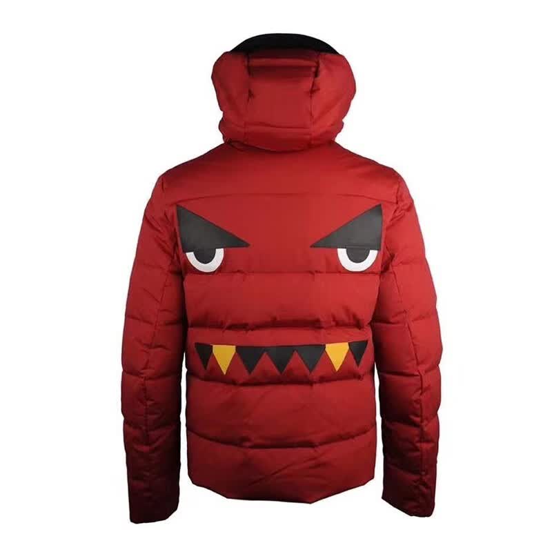 fendi/芬迪 小怪兽贴片连帽男士羽绒服faa584a53d 红色系 44【图片 价