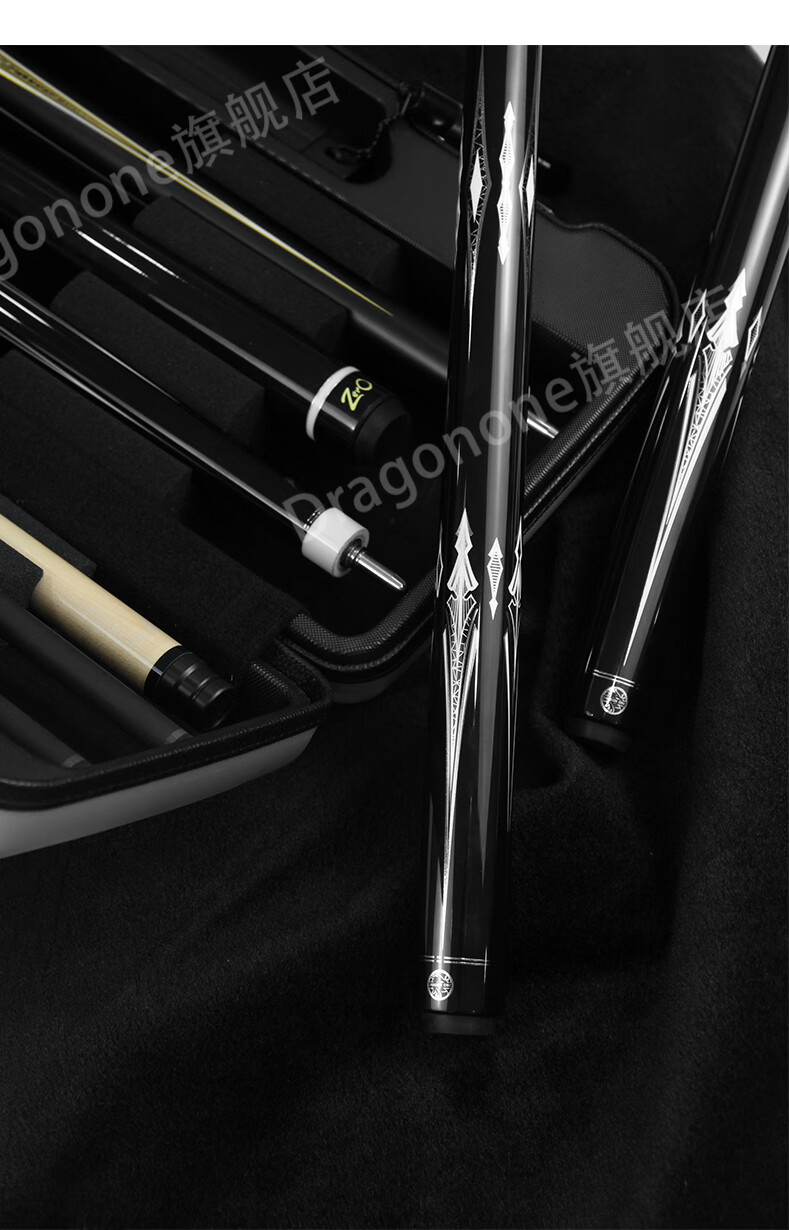 加吉台球杆龙一台球杆大头杆中式八球杆碳纤碳素九球杆黑八桌球杆