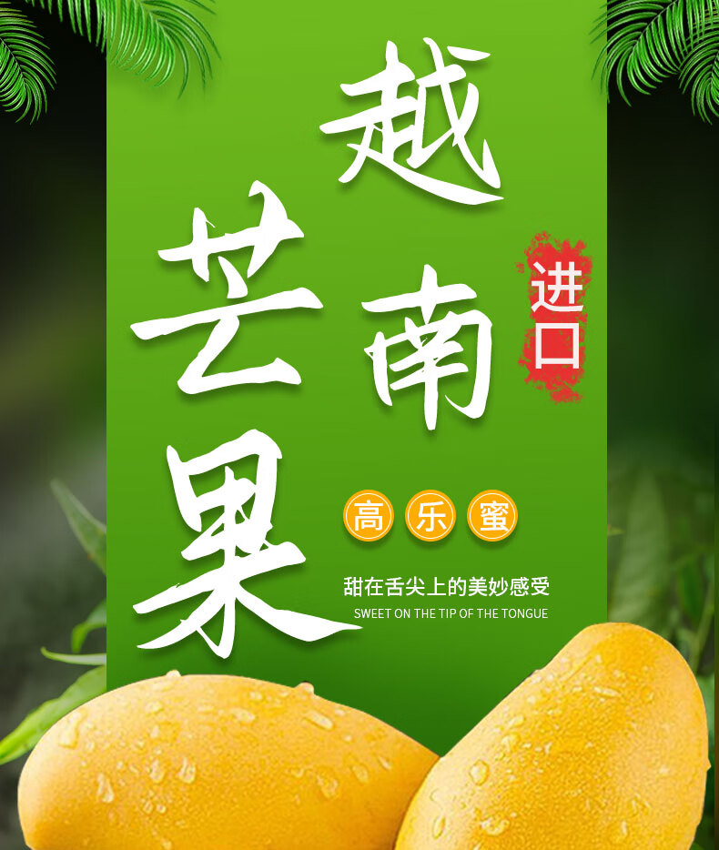 越南高乐蜜芒果 新鲜应当季水果甜心密芒黄皮芒果整箱 5斤装 大果