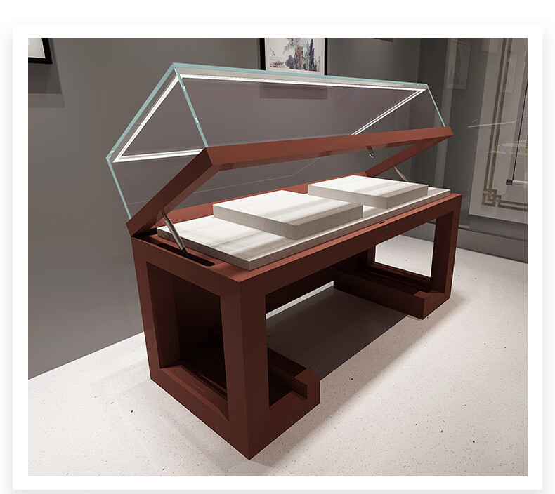 蓓姬浙江博物馆玻璃展柜文献展览柜古玩古董陈列柜定制液压金属柜台