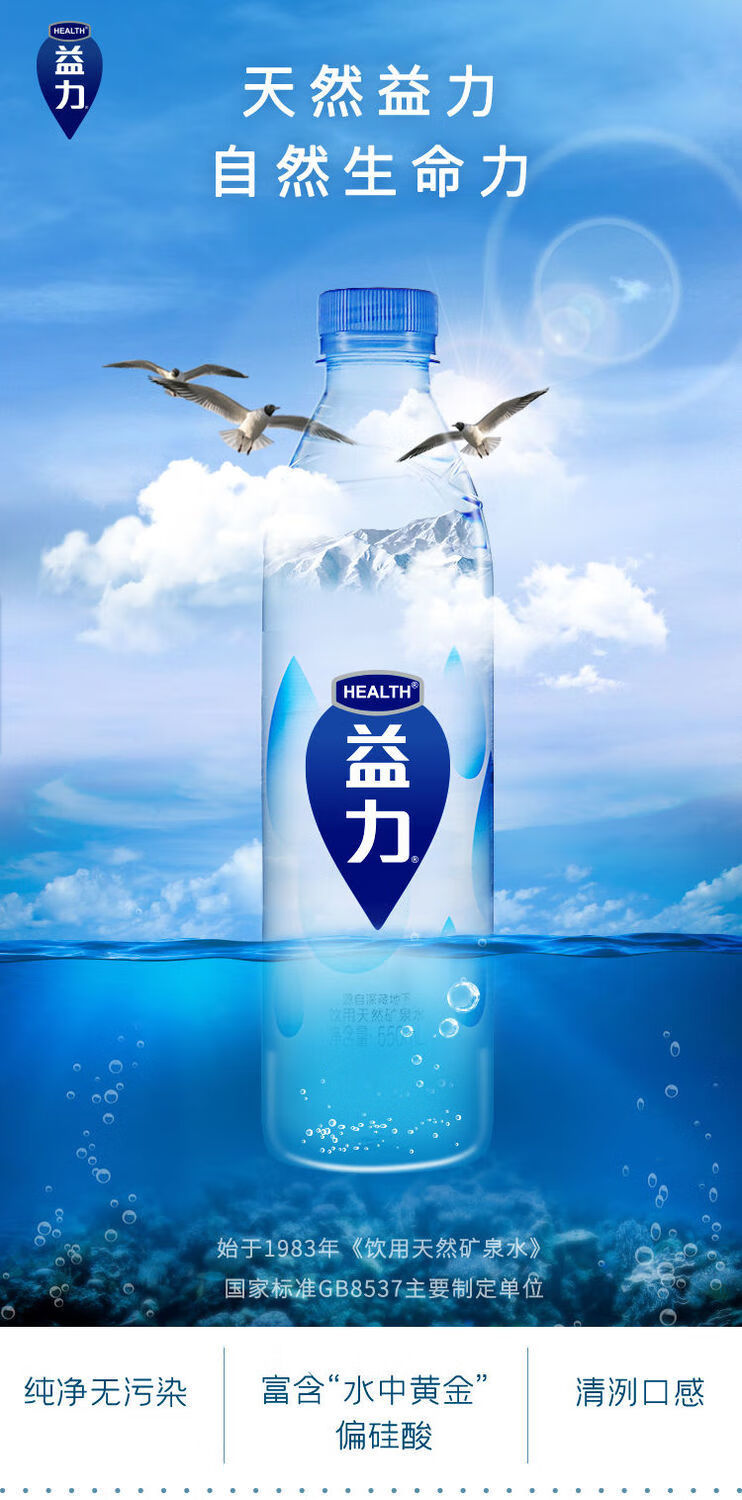 益力矿泉水 5l*2桶整箱天然矿泉水郊游野炊一次性小桶水 5000ml*2瓶