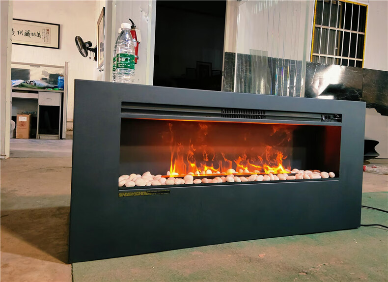 篝火仿真定制伏羲3d雾化壁炉嵌入式圆形防水真火悬挂取暖加湿仿真火焰