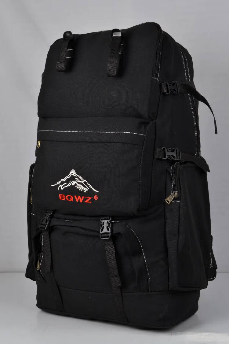 登山包帆布160l大容量男士双肩包旅行170l特大号双肩大背包卡其色115