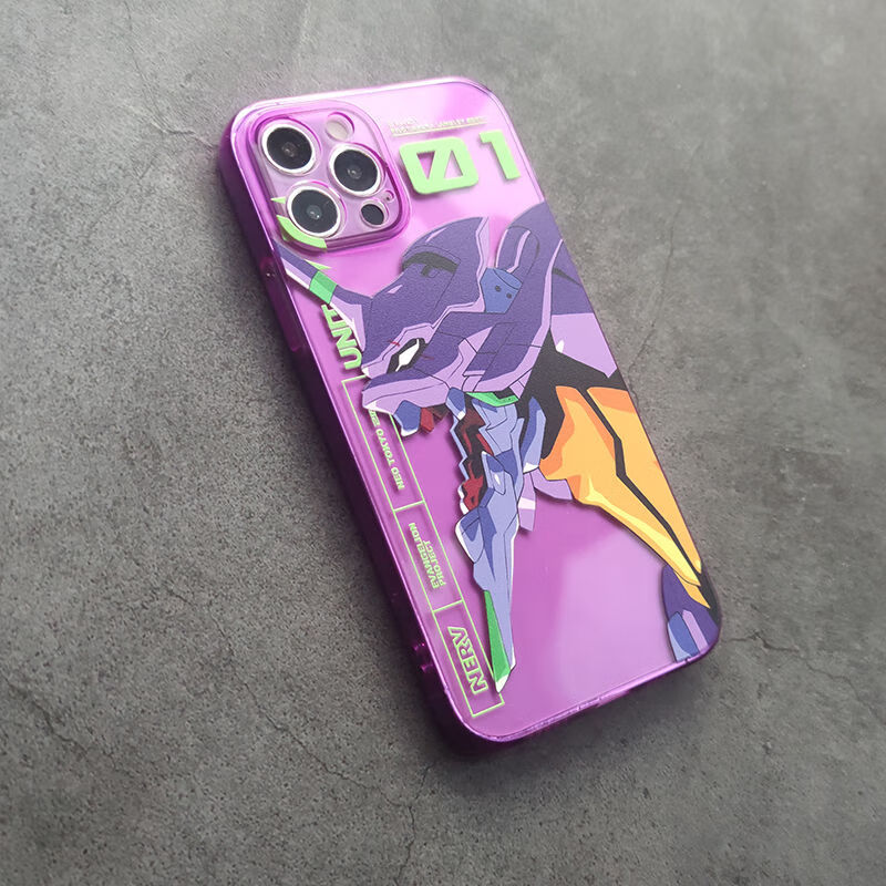 适用于 新世纪福音战士eva苹果13手机壳透明磨砂华为vivo初号机小米