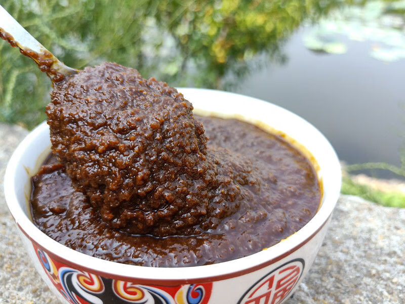 中秋优享 农家麦酱纯麦子酱 450克/瓶 纯晒酱 辣麦酱 原味麦子酱 咸酱