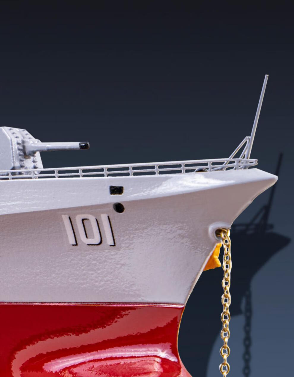 101南昌舰仿真船模型成品055海军军舰珍藏版拼装模型浅灰色