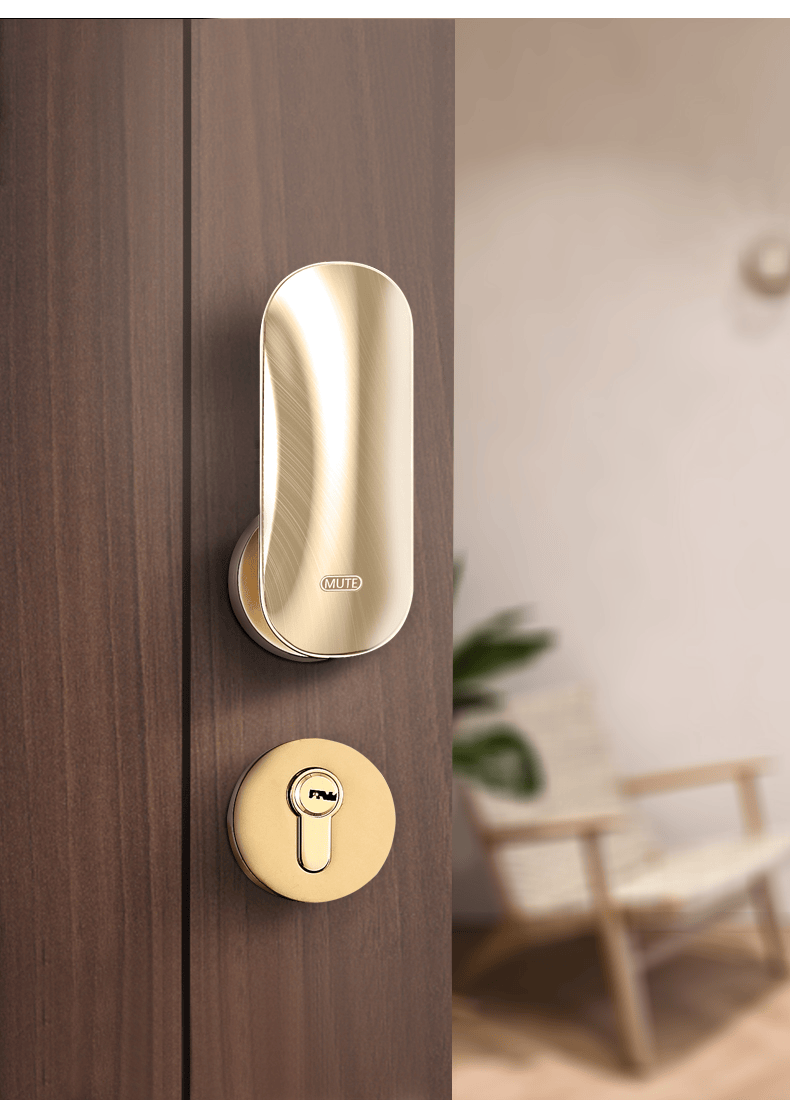 名门静音门锁室内木门锁卧室卫生间房门直推拉门锁家用推拉锁机械锁