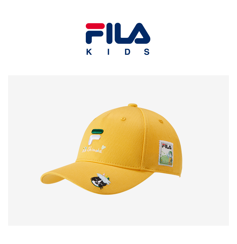 filaxpepeshimada斐乐儿童遮阳帽2022夏季男女小童时尚棒球帽火光橙