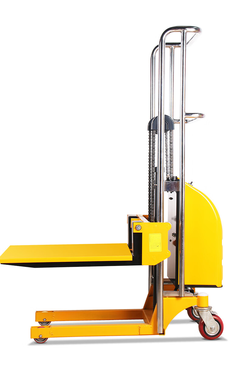 液压升降小叉车电动小型家用微型轻便堆高装卸升高行李车镀铬手动款