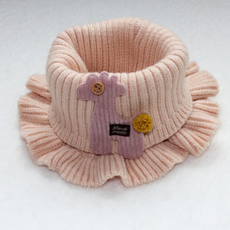 盈娃儿童围巾宝宝毛线针织保暖围脖男女童可爱秋冬季套头防风婴儿脖套