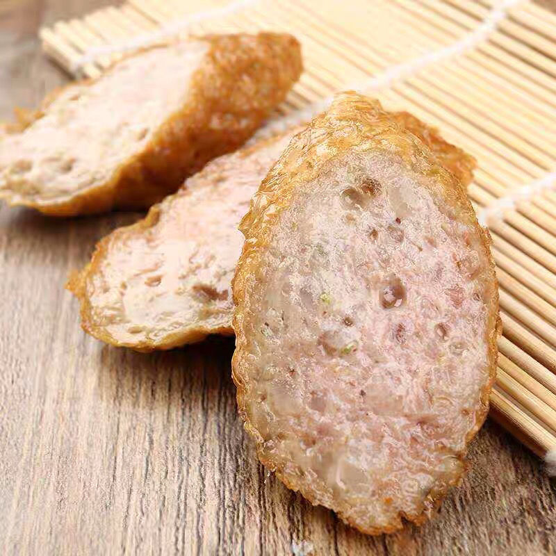 潮汕峡山正宗猪肉卷手工广章肉饼惠来塘田卷章猪肉饼猪脚饭 1斤肉卷