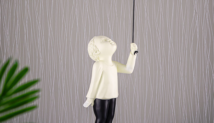 缤缘坊现代轻奢吹泡泡女孩摆件气球男孩雕塑创意家居饰品客厅玄关电视