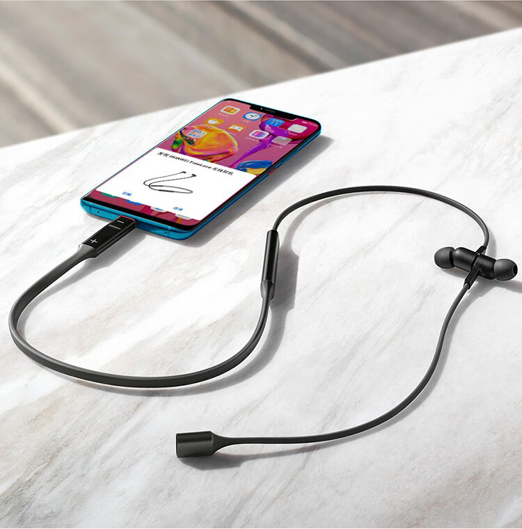 华为huawei华为原装蓝牙耳机freelace无线耳机智慧闪连p50emate40ip桔