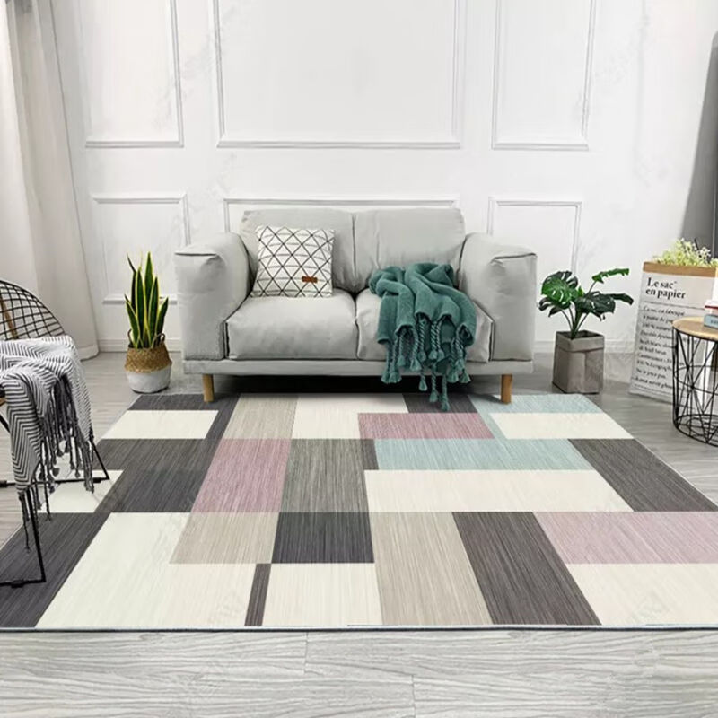 现代简约客厅地毯沙发茶几垫北欧卧室长方形床边满铺家用地毯图2008米
