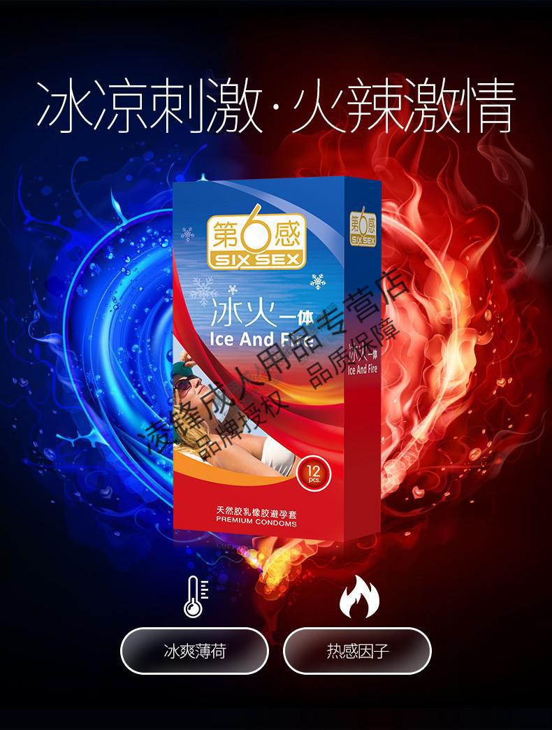 第6感六感避孕套冰火男用带刺加长加粗狼牙套安全套超薄凸点螺纹大
