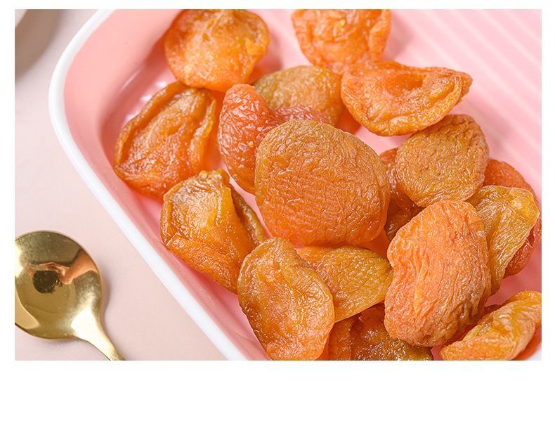 【无核杏干】金太阳杏干条无核杏肉酸甜无色素果脯果干 杏干500g 李条