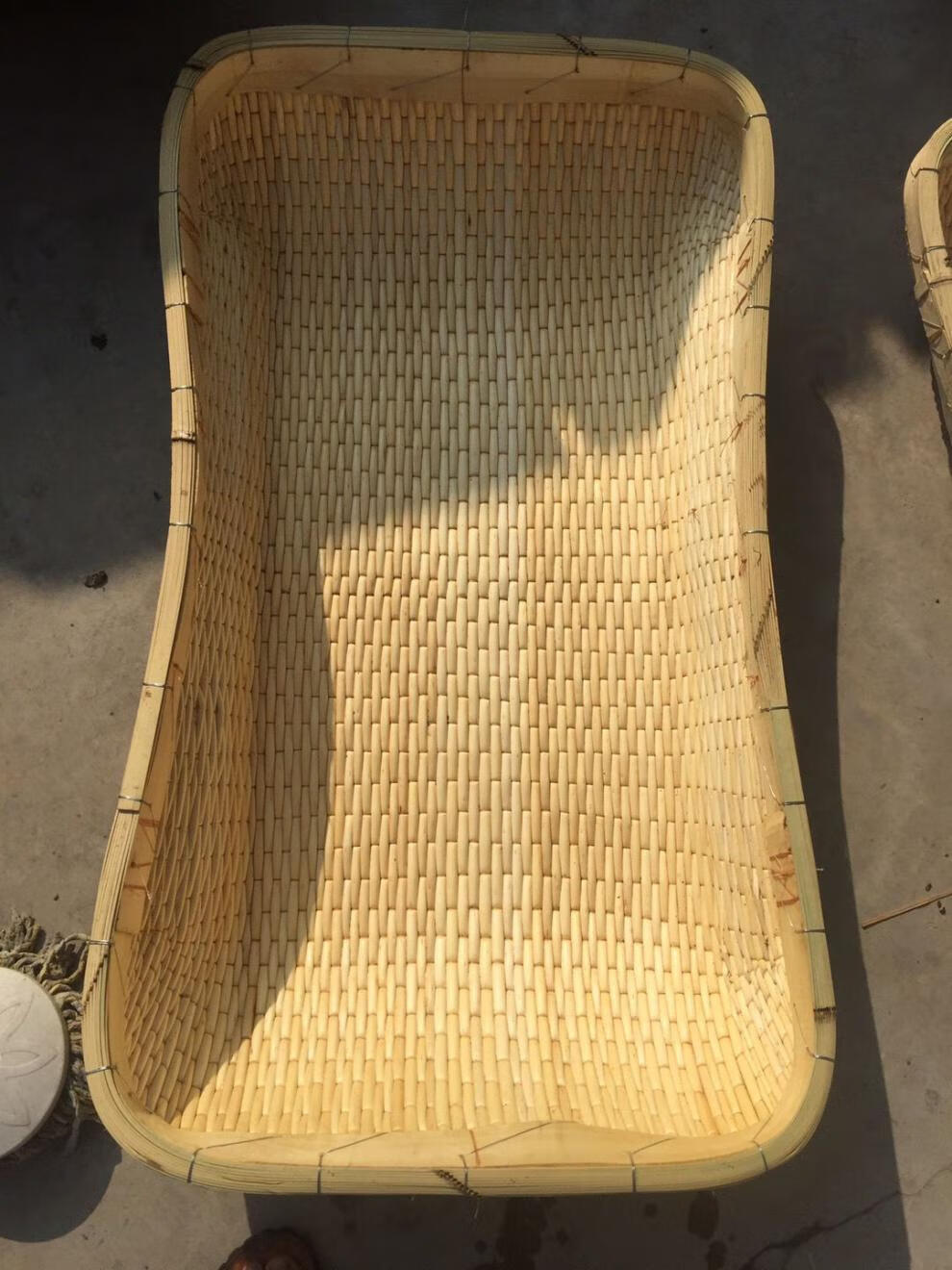 农家纯手工长方形簸箕柳编笸箩食品收纳筐柳条簸箩户外炒货筐boussac