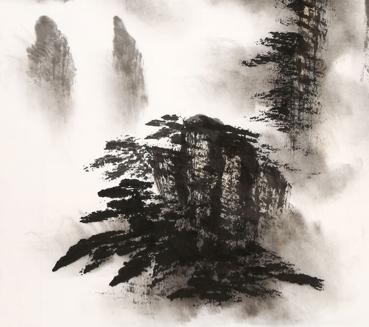 大师郭传璋山水画三尺水墨竖幅写意国画名人字画手绘名家书画作品纯