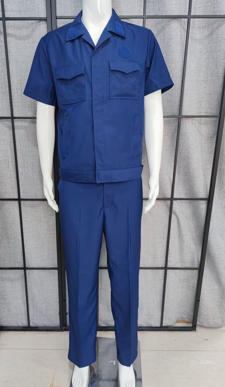 消防备勤服2021年夏季专职消防备勤服蓝色冬工装作训服春秋服套装男女