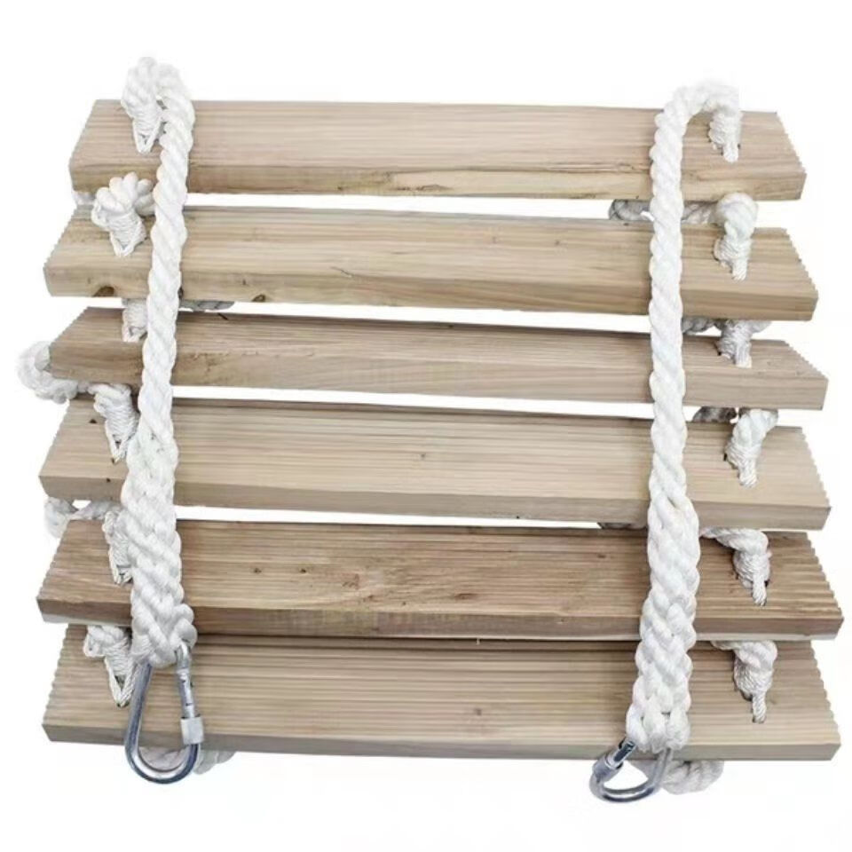绳梯逃生梯软梯高空作业攀爬梯下井绳梯木板软梯圆木间距30厘米20米