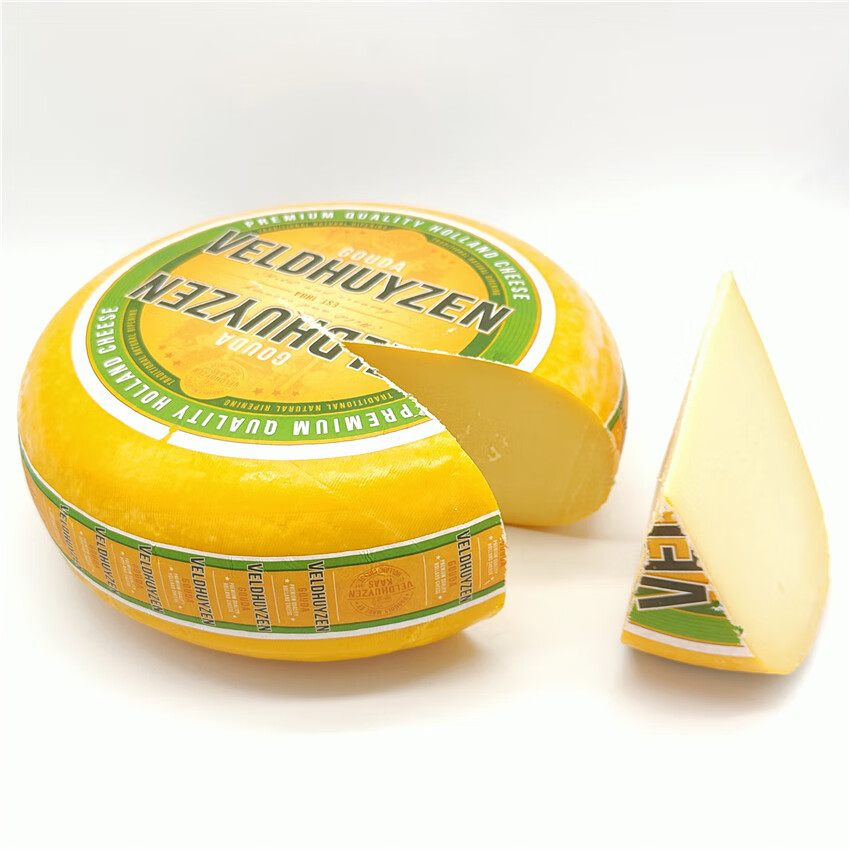 荷兰黄波奶酪黄波芝士高达干酪goudacheese即食整轮约41kg左右整个圆