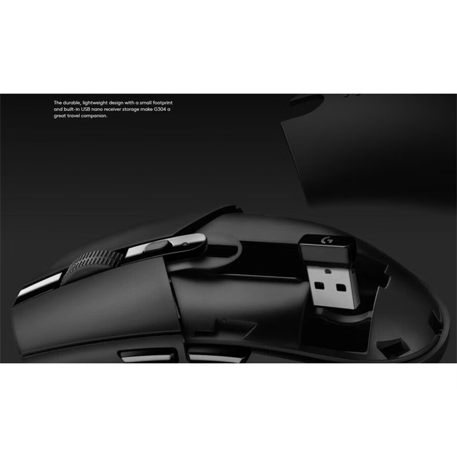 罗技(logitech)g)无线游戏鼠标g304 lightspeed传感器编程鼠标12000