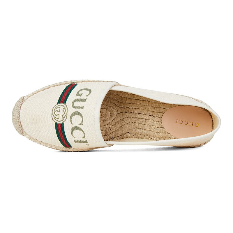 gucci古驰女士gg徽标渔夫鞋休闲鞋9074欧码35