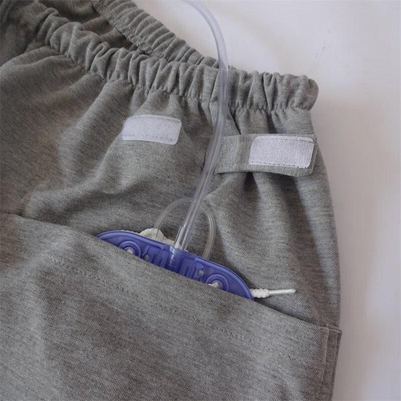 两侧挂尿袋裤子 春季薄款肾膀胱造口造瘘裤老人专用集接尿袋收纳失禁