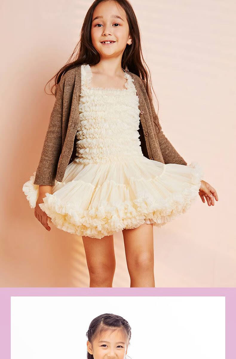 tutu裙法国q点cutianstutu连衣裙连身裙儿童公主裙礼服仙女生日粉色80