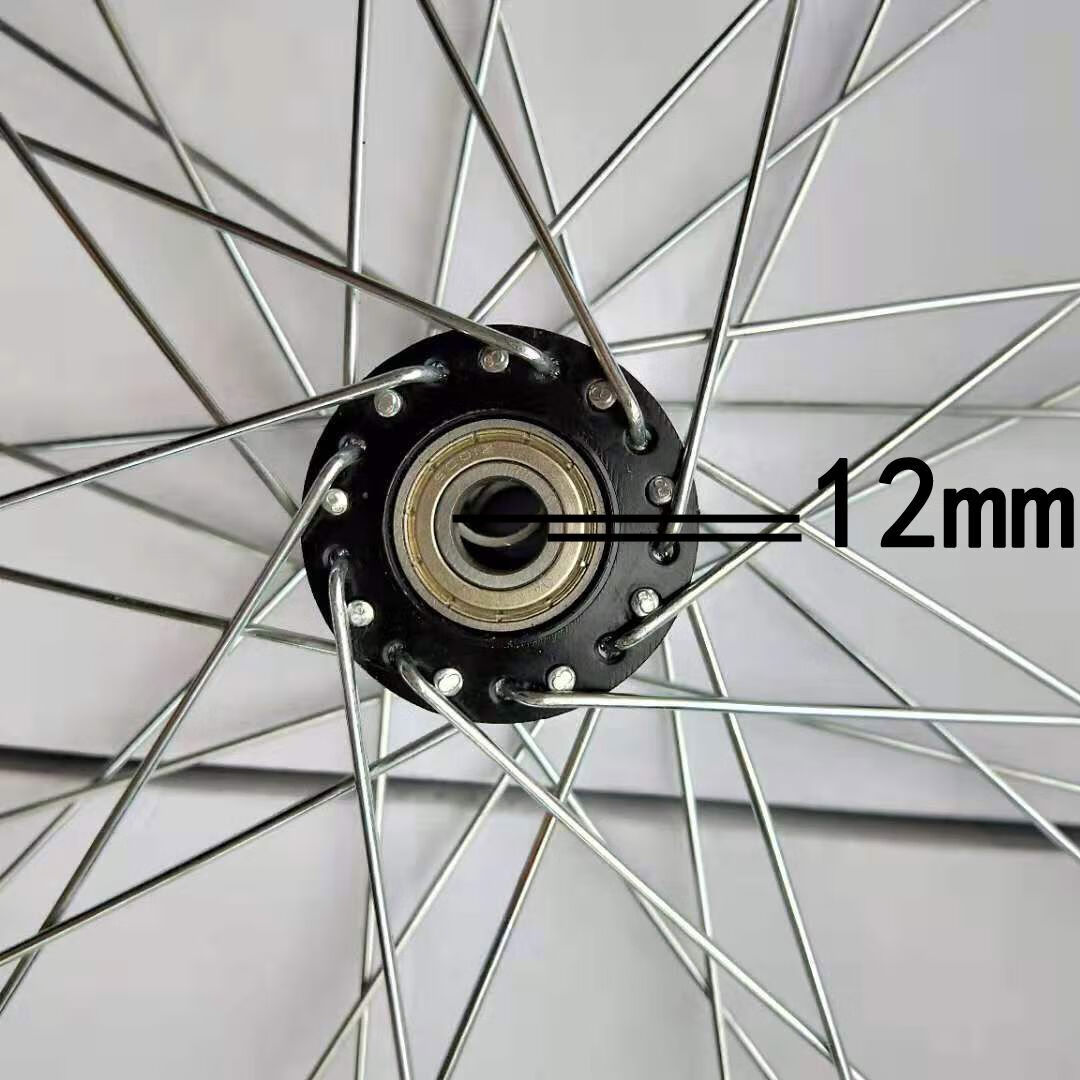 轮椅配件后轮20寸22寸铝合金车圈24寸钢圈免充气实心pu轮胎黑色