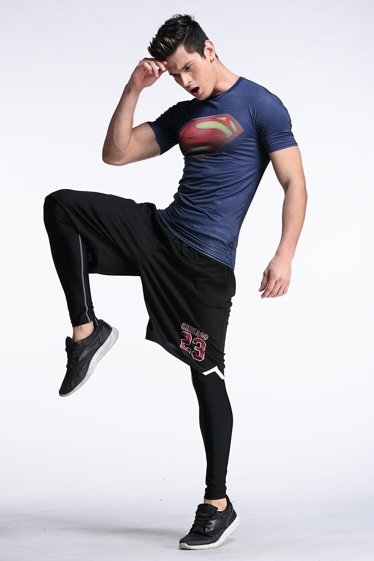 hkaq男士保暖裤紧身修身保暖内裤男冬天篮球运动紧身长裤高弹力健身