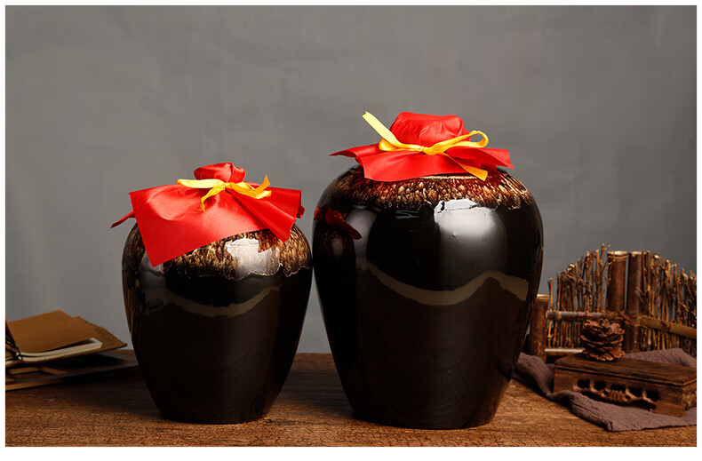 挽醉风宜兴陶瓷白酒坛1斤2斤3斤5斤10斤装土陶黄酒瓶家用小酒壶空酒罐