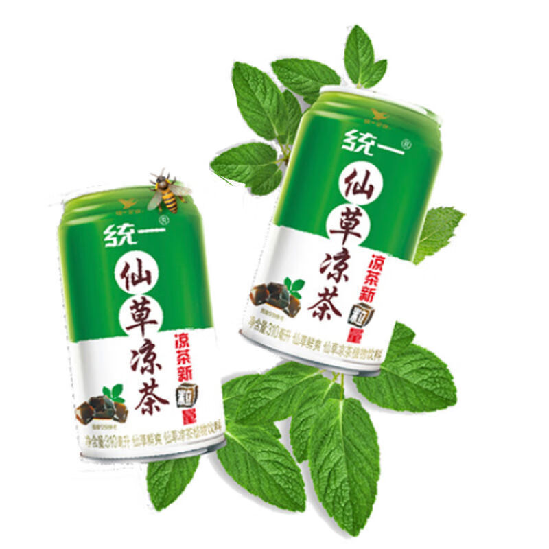 统一仙草凉茶统一仙草凉茶植物饮料310ml罐装新一凉茶310ml6罐