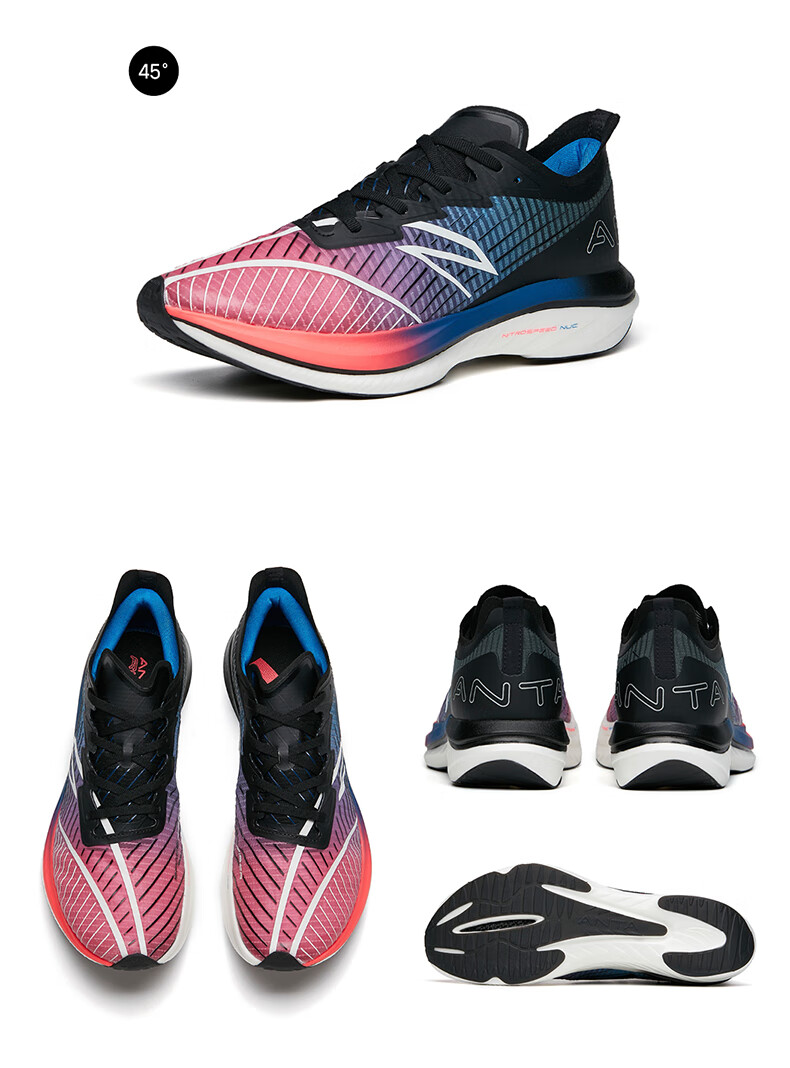 安踏c202gt跑步鞋男氮科技2022马拉松专业碳板竞速运动鞋男1安踏黑