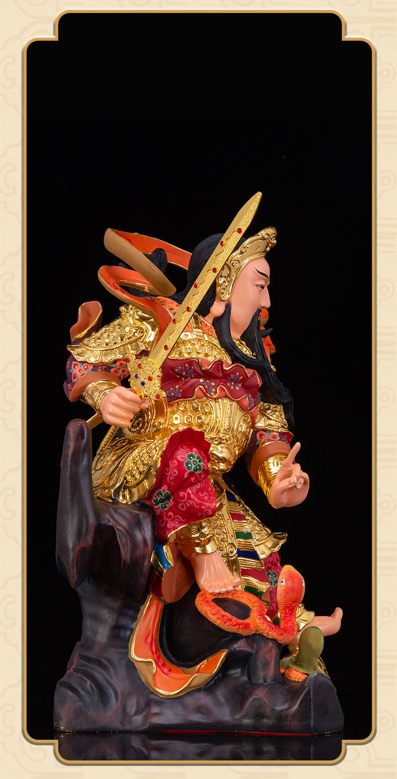真武大帝神像玄天上帝神像铜彩绘玄武大帝祖师道教供奉真武大帝寺庙