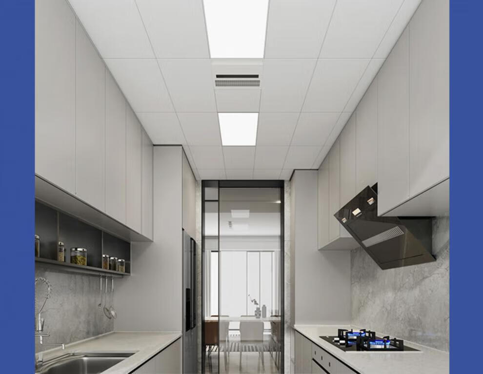 松下防眩款窄边集成吊顶灯led灯方灯面板灯平板灯厨房卫生间铝扣板灯