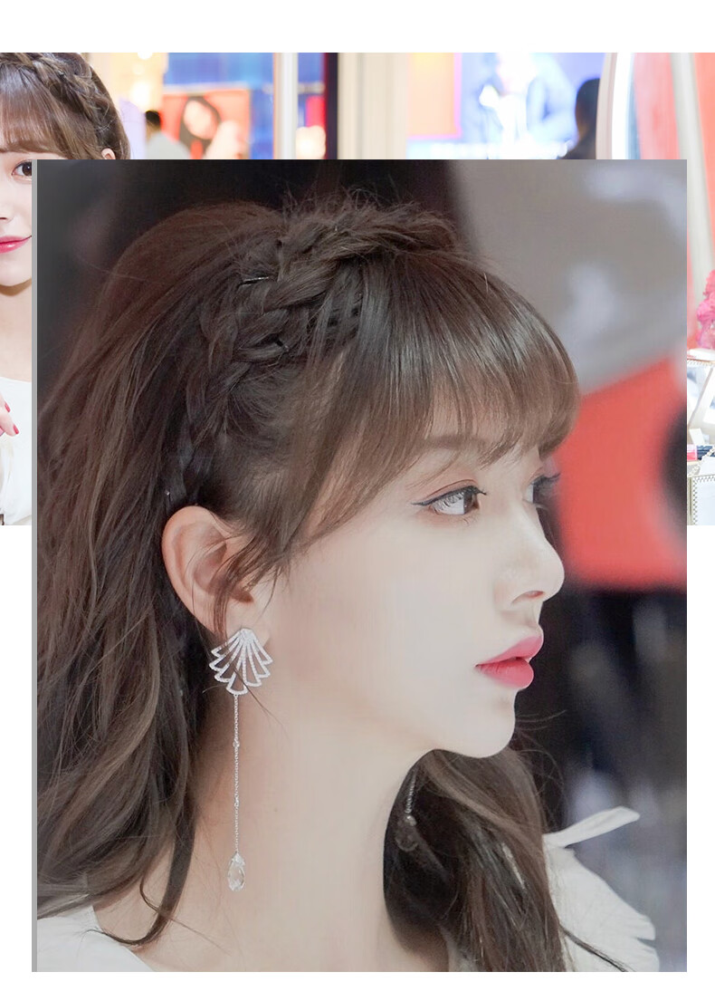 元捷杨紫同款麻花辫假发发箍女款夏天辫子鱼骨辫头箍高颅顶宽发卡头饰