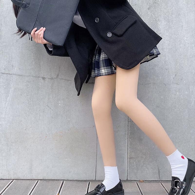 光腿神器女秋冬加绒打底裤外穿美腿显瘦裸感自然加厚保暖连裤袜 肤色