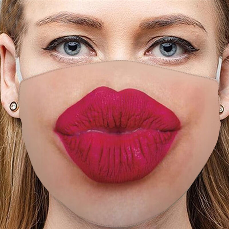玉贝梵 搞笑大嘴红唇口罩抖音同款奇葩搞怪趣味口罩防尘防霾口罩可