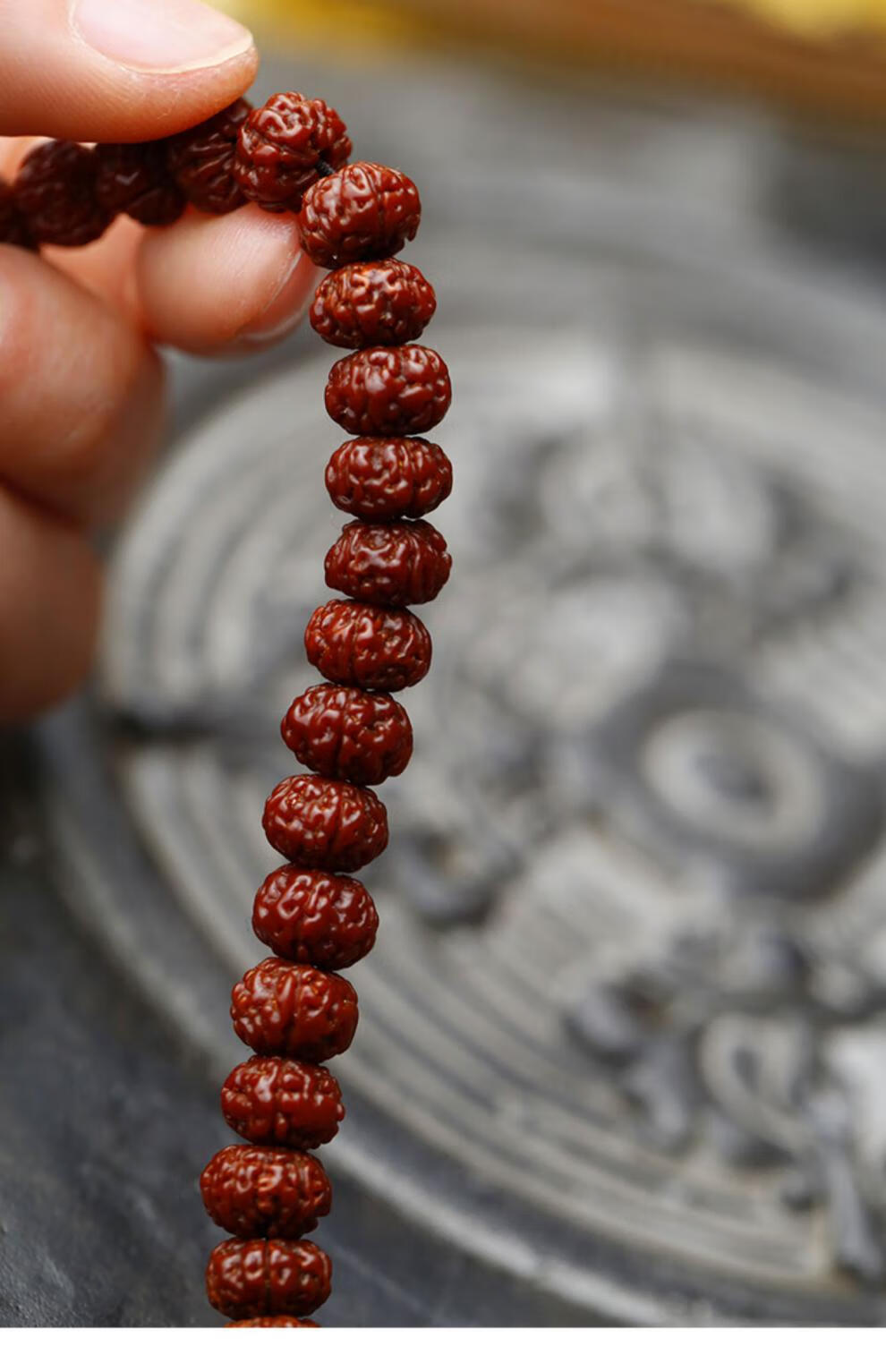 妙聚福金刚菩提子手串男女配饰原创佛珠108颗手链机刷包浆成品精品