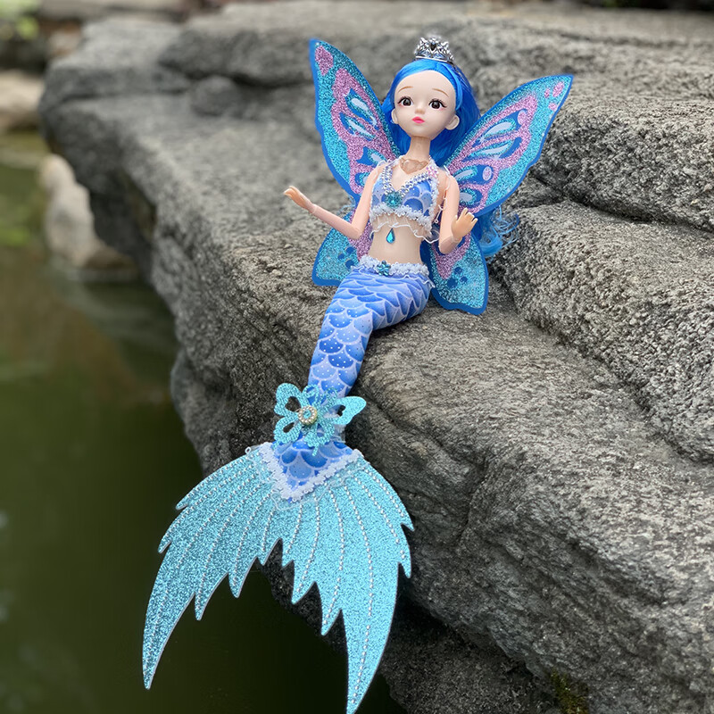 会唱歌的芭比美人鱼会唱歌带翅膀的芭比娃娃玩具芭比泡水美人鱼芭比