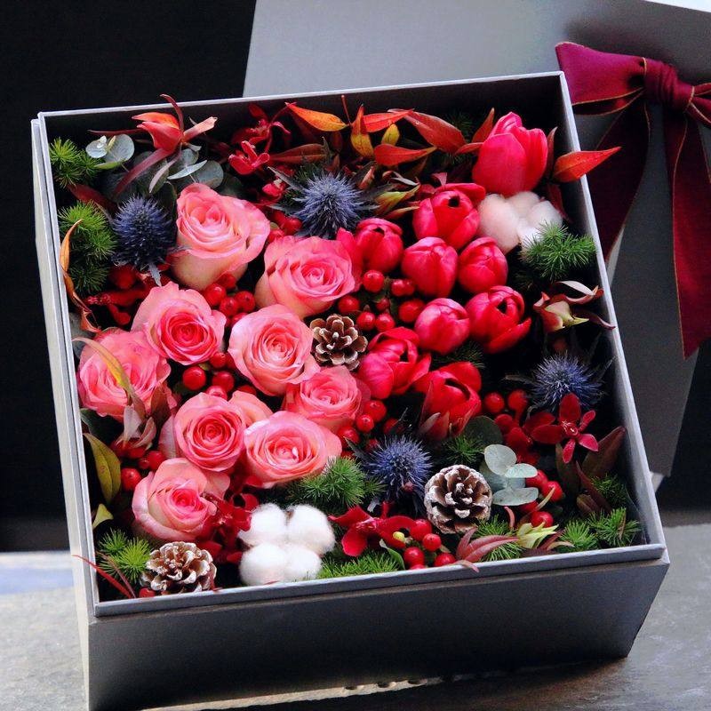 520礼物鲜花同城配送白雪山玫瑰绣球鲜花礼盒生日礼物周年纪念日送